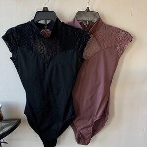 Elegant Women's Sweetheart Neckline Leotard Bodysuit